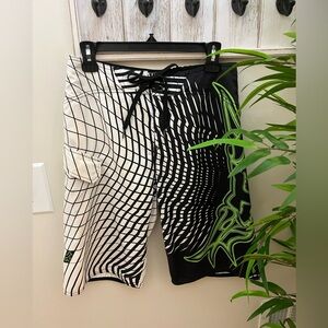 Fox Racing Men’s 29” Board Shorts with Geometric Design and Stand Out "Fox" Logo